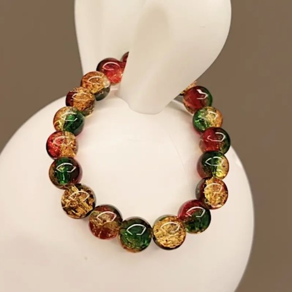 unbranded Jewelry - Bracelet, stretchy with colorful glass beads.  Beautiful and unique. NIP, NWT